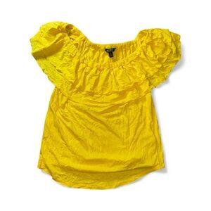 🔥 NWOT Lauren Ralph Lauren Off the Shoulder Shirt Top Sz M 🔥